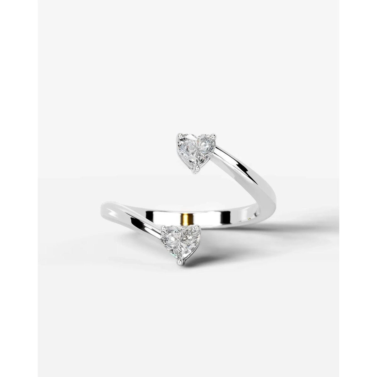 Anita  Heart Lab Grown Round Diamond Wedding Ring - Platinum