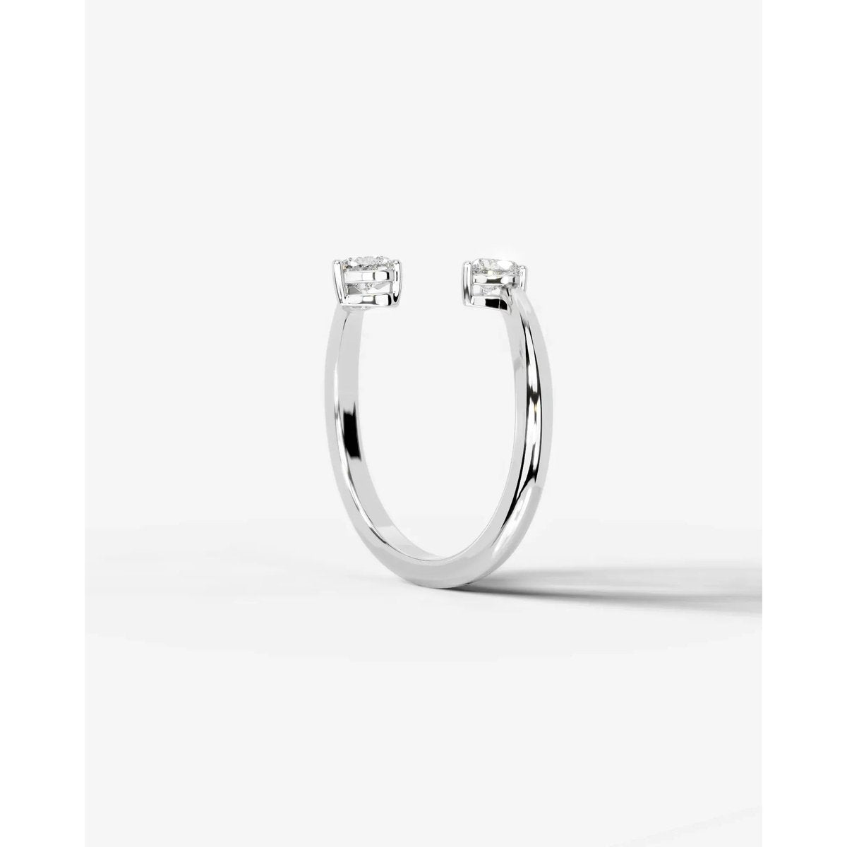 Anita  Heart Lab Grown Round Diamond Wedding Ring - Platinum