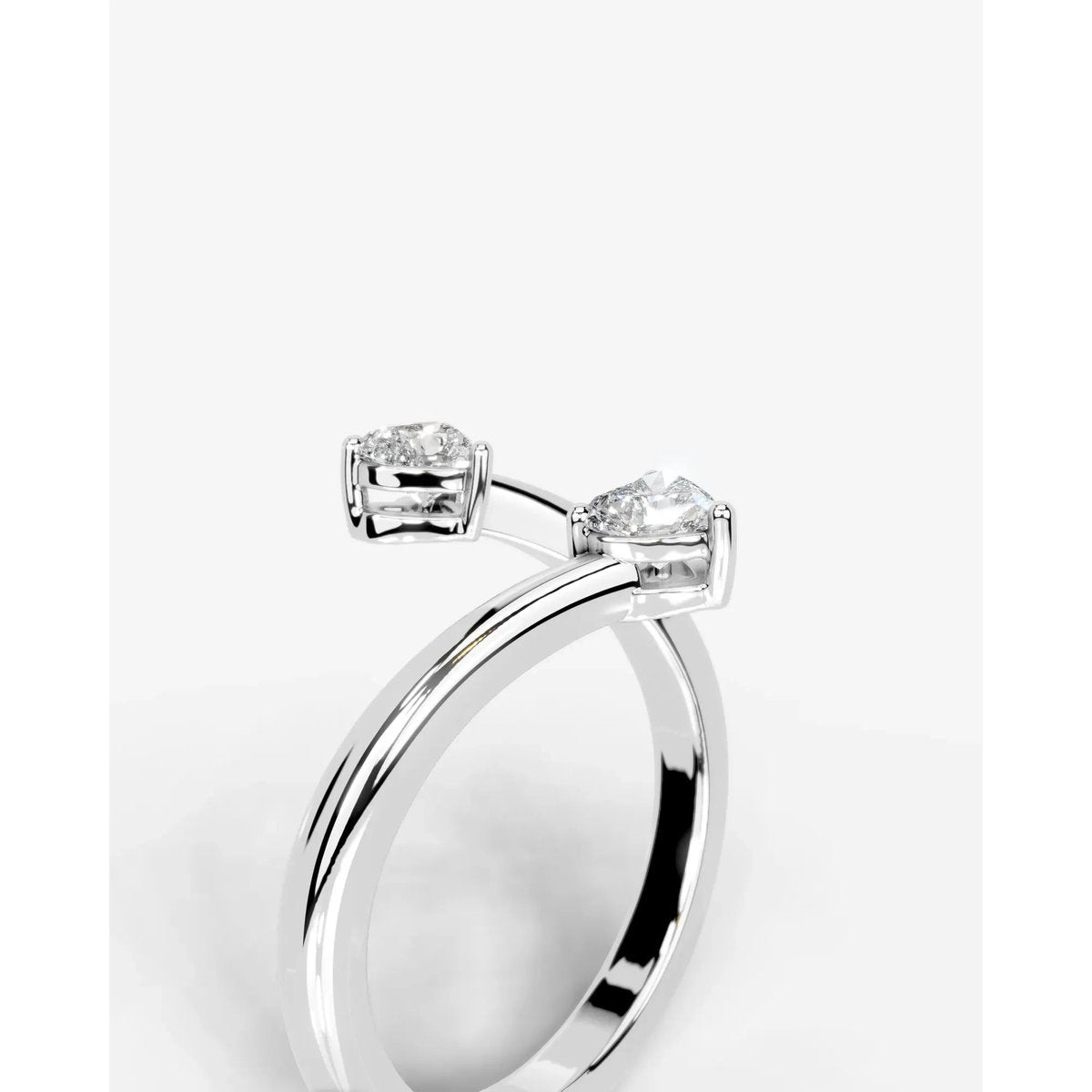 Anita  Heart Lab Grown Round Diamond Wedding Ring - Platinum