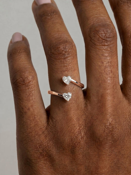 Anita  Heart Lab Grown Heart Diamond Wedding Ring - Rose Gold - 18K - 6ct