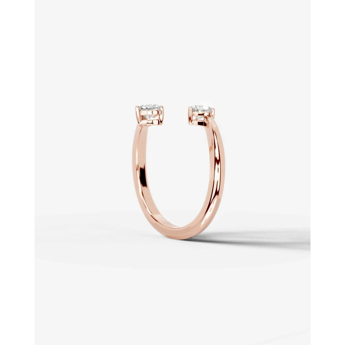 Anita  Heart Lab Grown Heart Diamond Wedding Ring - Rose Gold