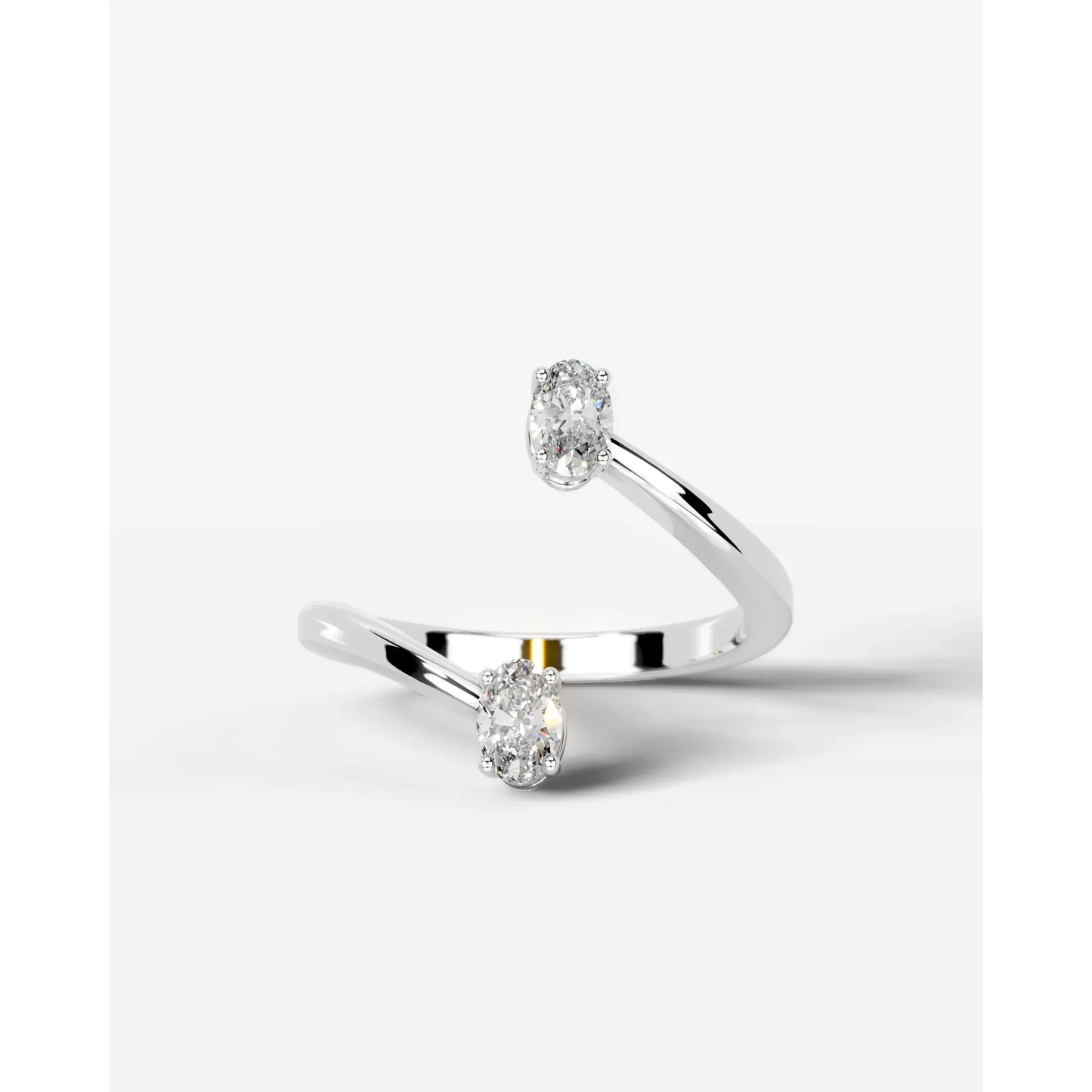 Anita  Oval Lab Grown Round Diamond Wedding Ring - Platinum - 4ct