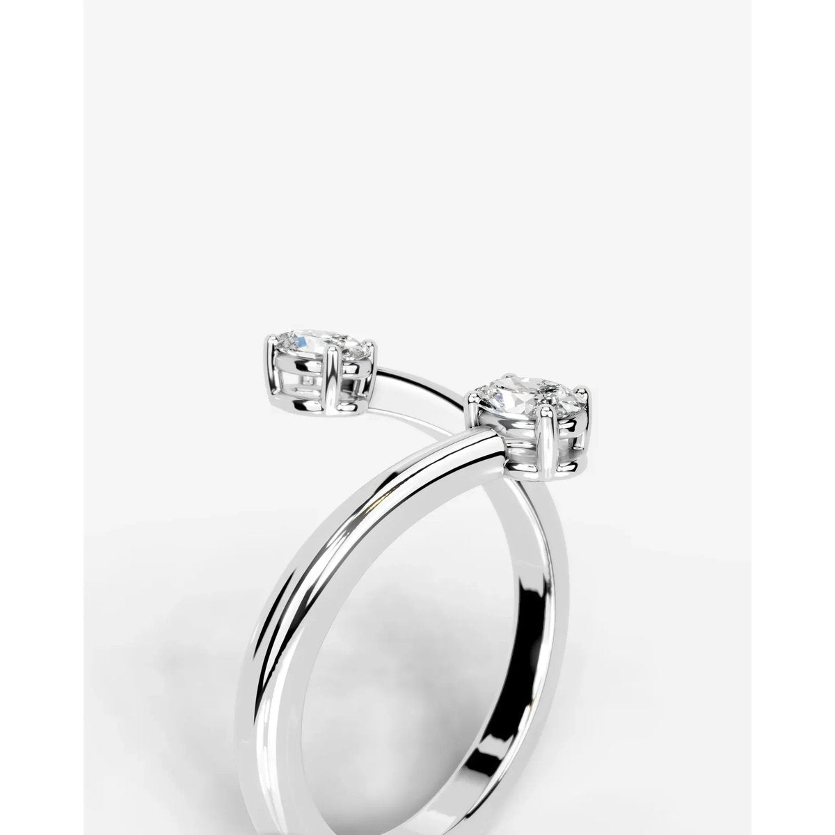 Anita  Oval Lab Grown Round Diamond Wedding Ring - Platinum