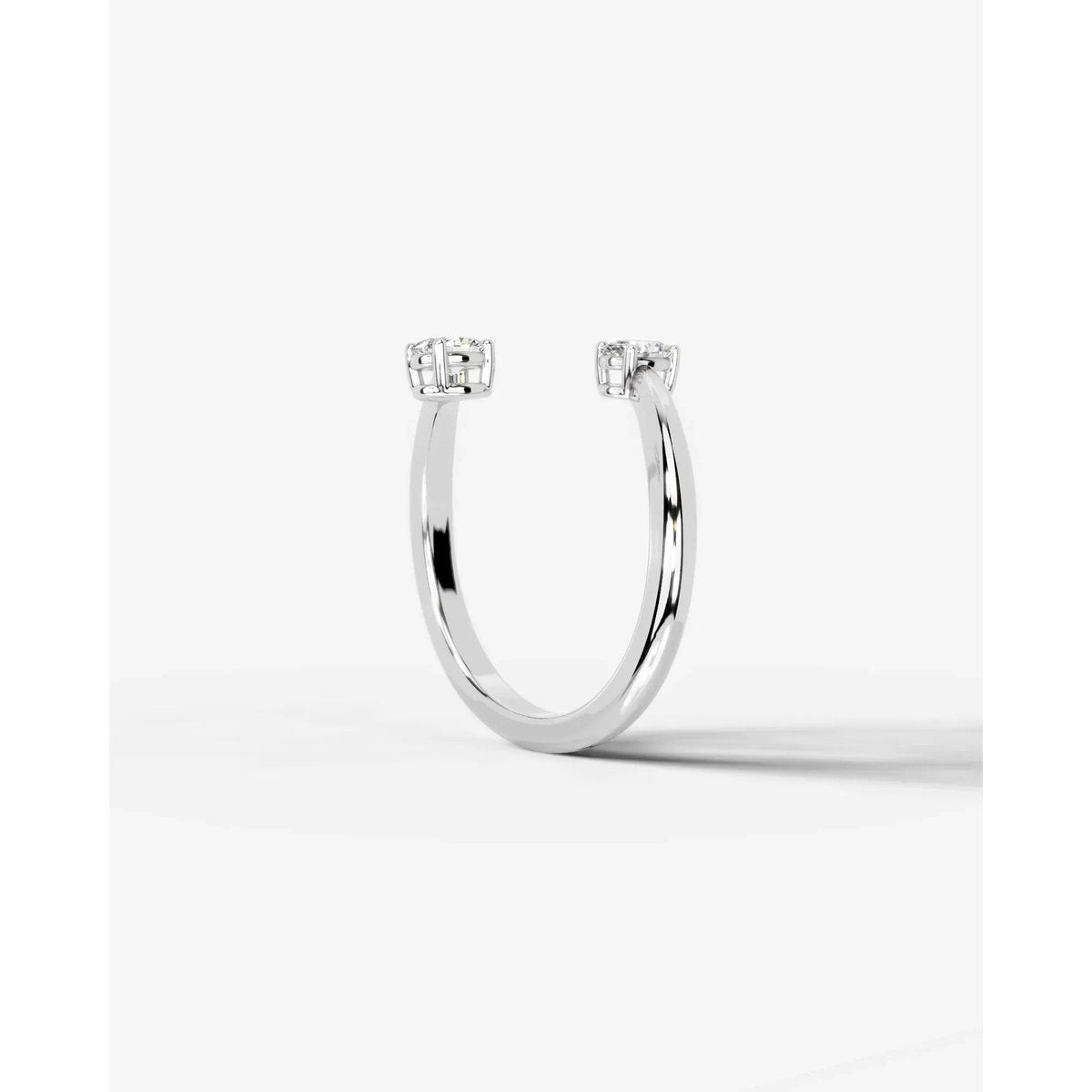 Anita  Oval Lab Grown Round Diamond Wedding Ring - Platinum