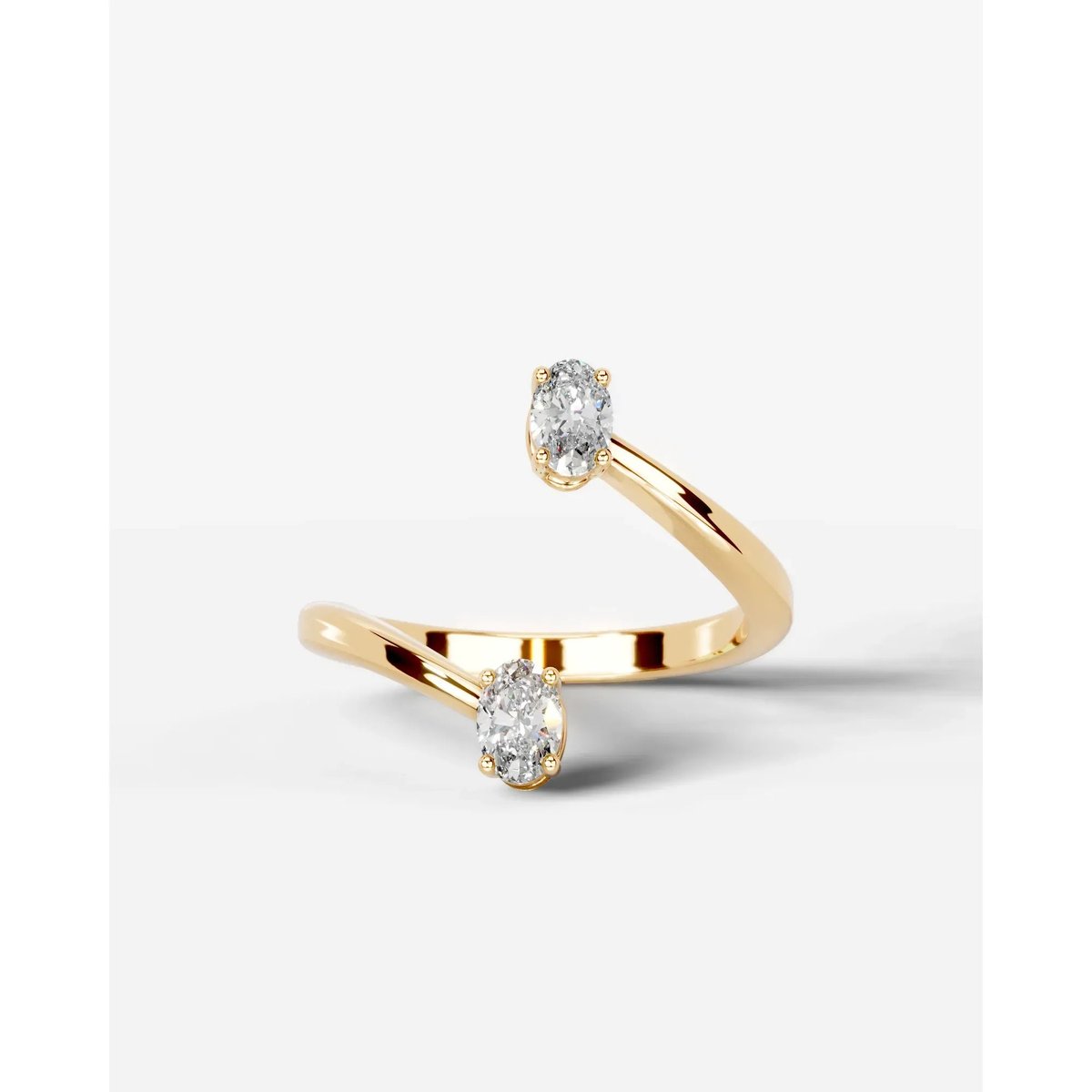 Anita  Oval Lab Grown Round Diamond Wedding Ring - Platinum