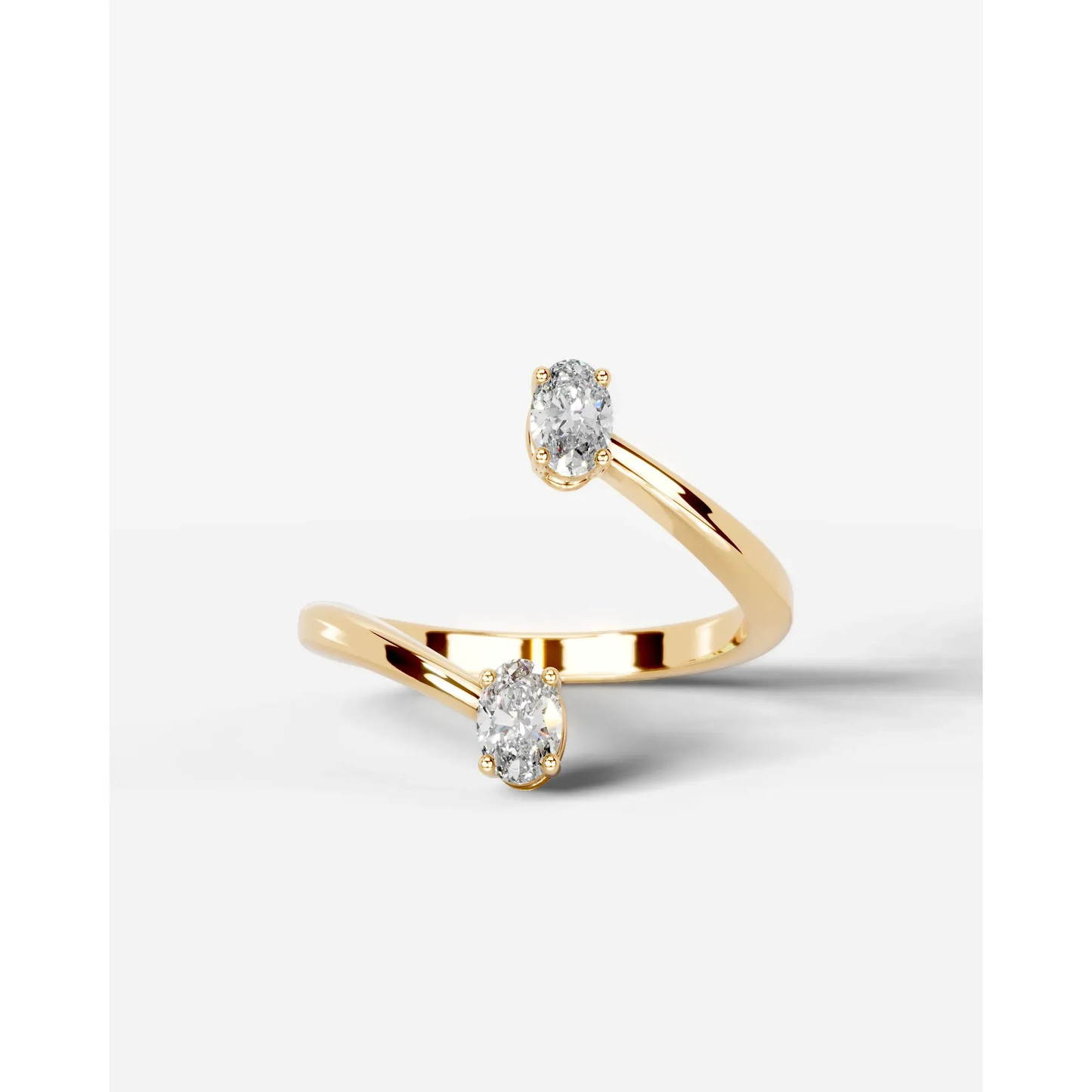 Anita  Oval Lab Grown Oval Diamond Wedding Ring - Yellow Gold - 14K - 6ct
