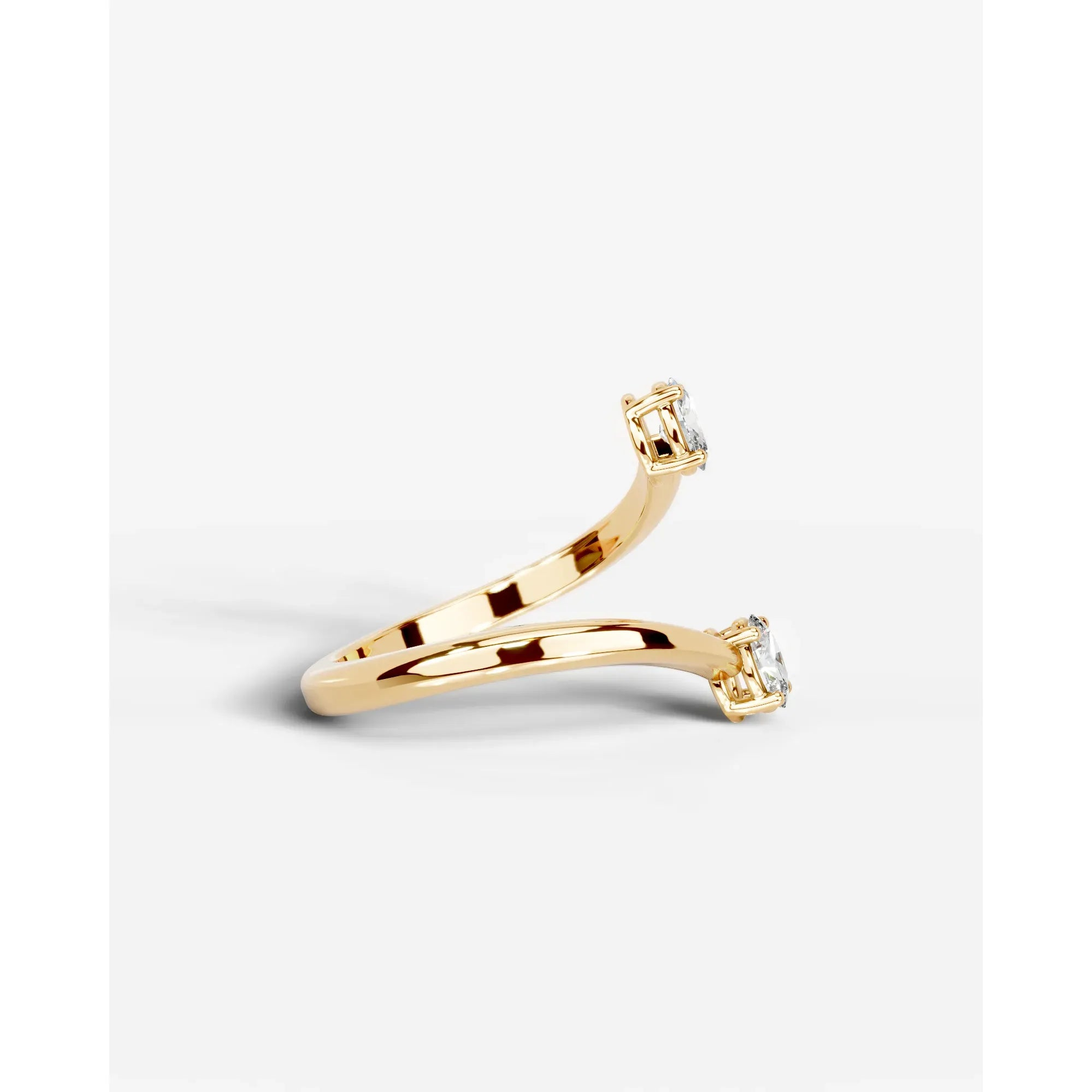 Anita  Oval Lab Grown Oval Diamond Wedding Ring - Yellow Gold - 18K - 2ct