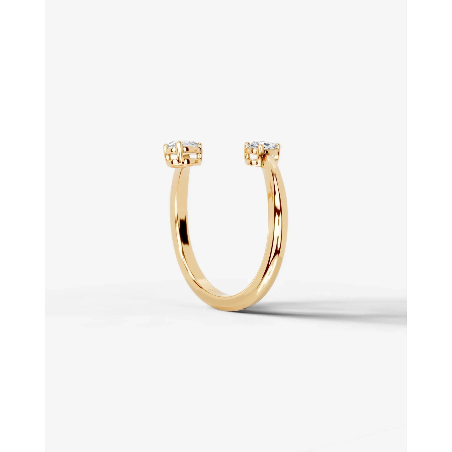 Anita  Pear Lab Grown Pear Diamond Wedding Ring - Yellow Gold - 18K - 3ct