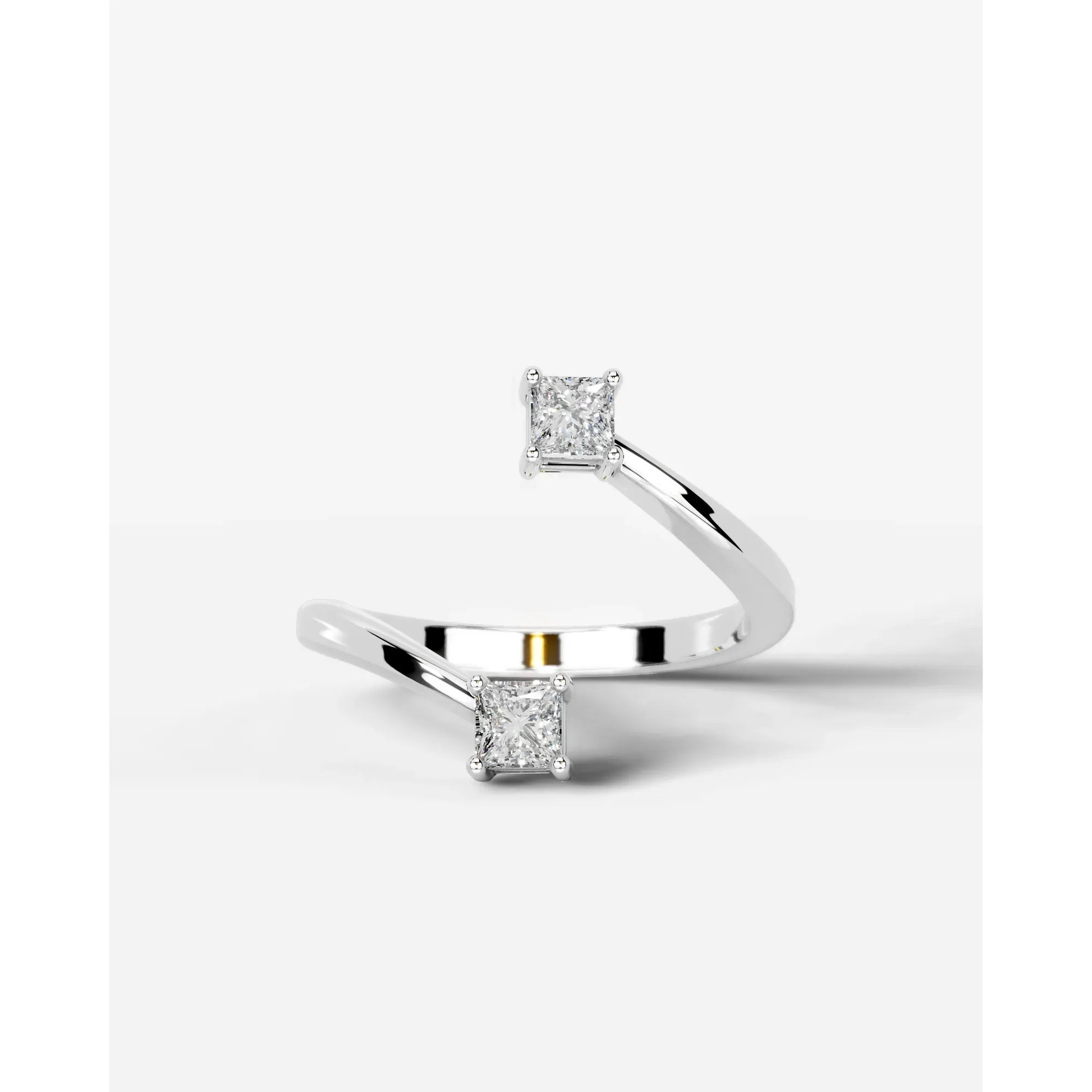 Anita  Princess Lab Grown Princess Diamond Wedding Ring - Yellow Gold - 18K - 5ct