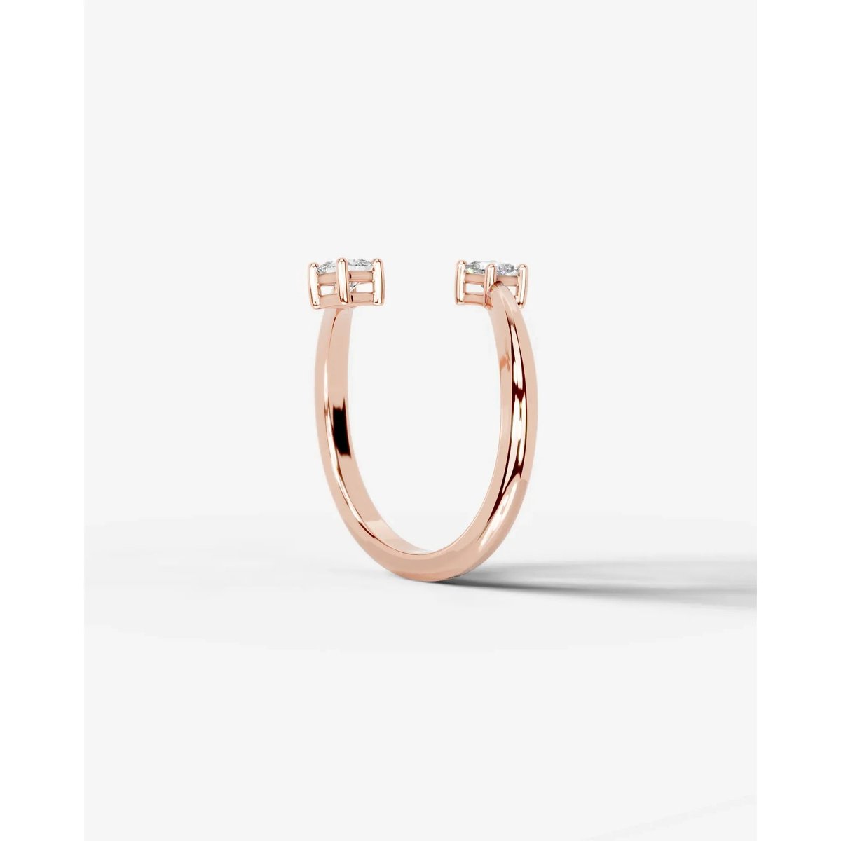 Anita  Princess Lab Grown Princess Diamond Wedding Ring - Rose Gold