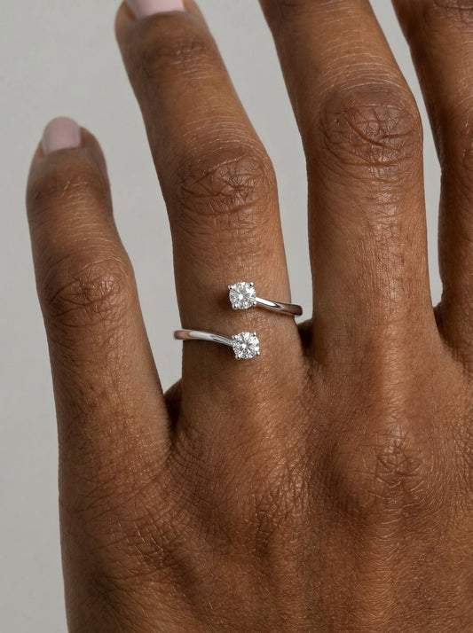 Anita  Round Lab Grown Round Diamond Wedding Ring - Platinum