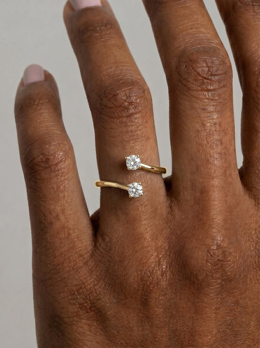 Anita  Round Lab Grown Round Diamond Wedding Ring - Yellow Gold