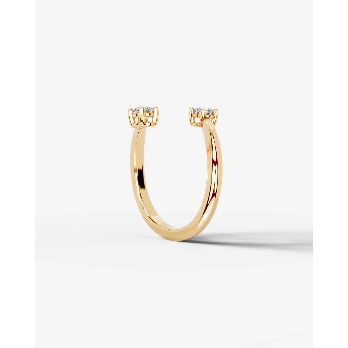 Anita  Round Lab Grown Round Diamond Wedding Ring - Yellow Gold