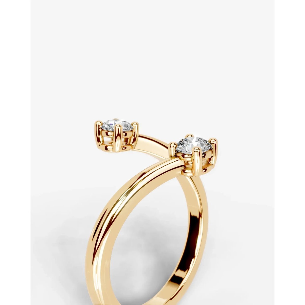 Anita  Round Lab Grown Round Diamond Wedding Ring - Yellow Gold