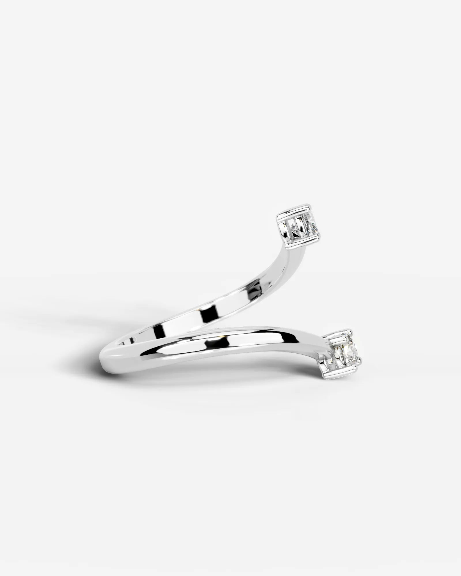Anita  Square Cushion Lab Grown Round Diamond Wedding Ring - Platinum - 5ct