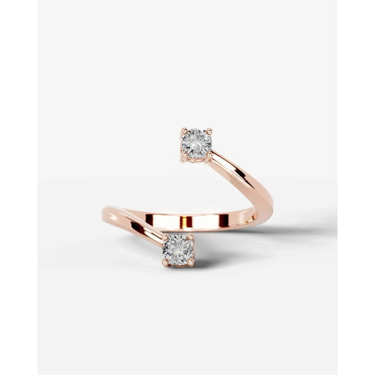 Anita  Square Cushion Lab Grown Square Cushion Diamond Wedding Ring - Rose Gold