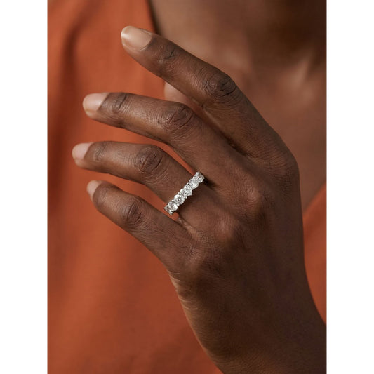 Anne Lab Grown Round Diamond Wedding Ring - Platinum