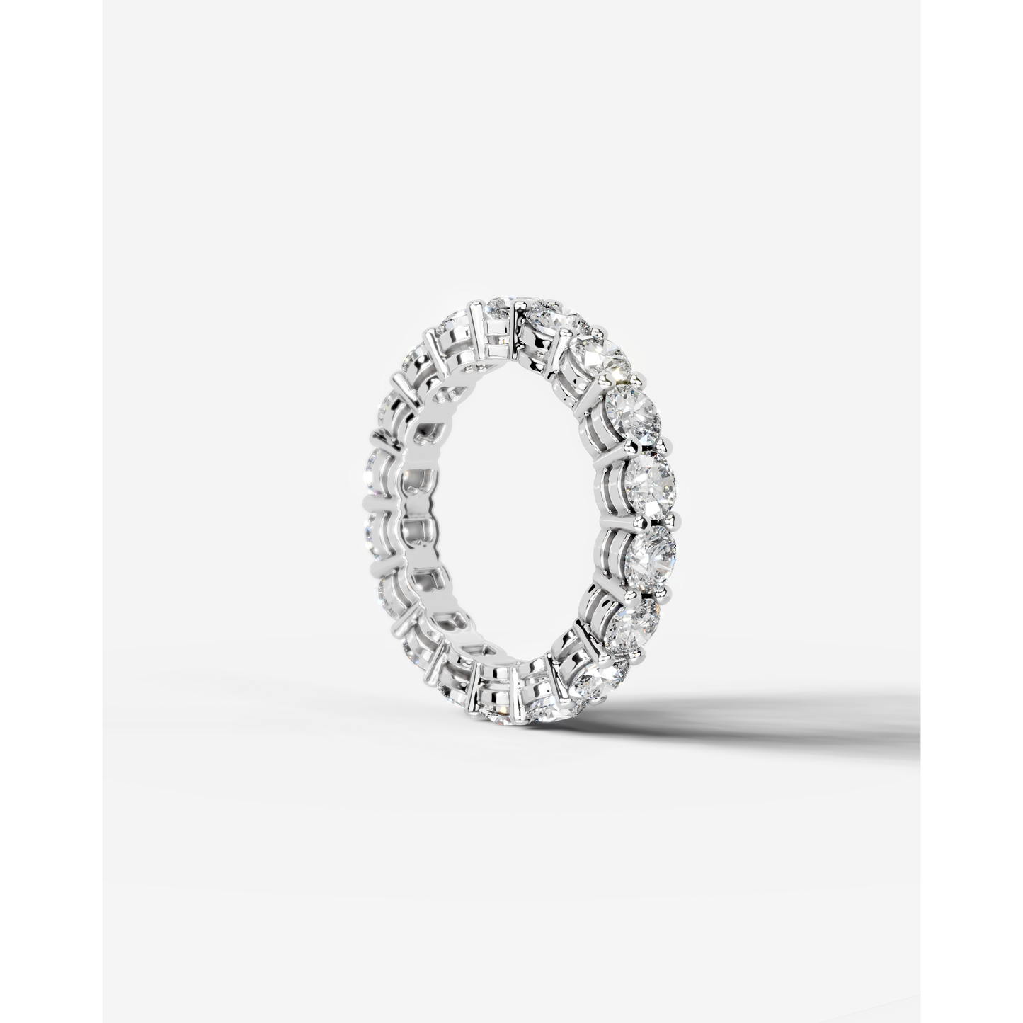 Anne Lab Grown Round Diamond Wedding Ring - White Gold - 18K - 6ct