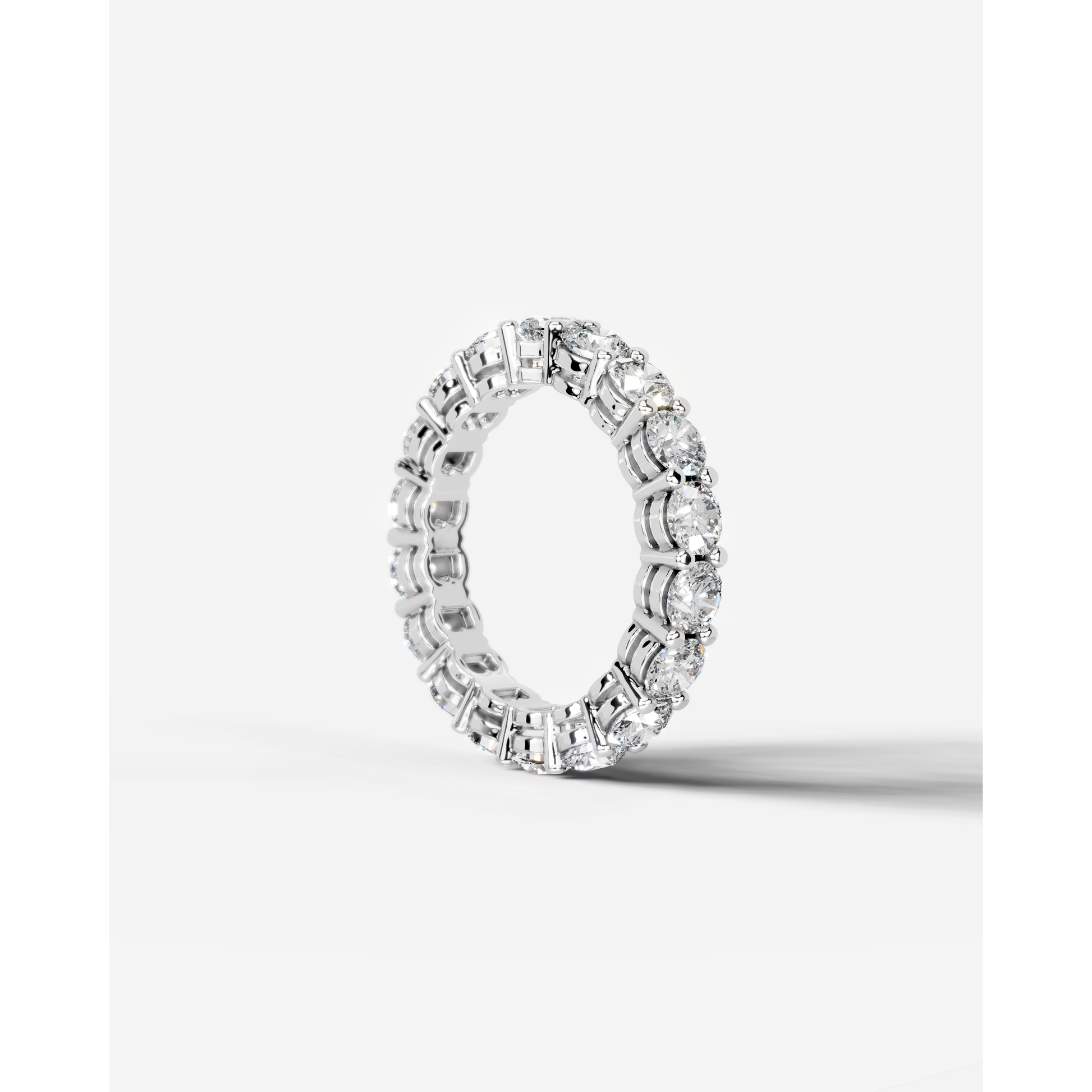 Anne Lab Grown Round Diamond Wedding Ring - Platinum - 4ct