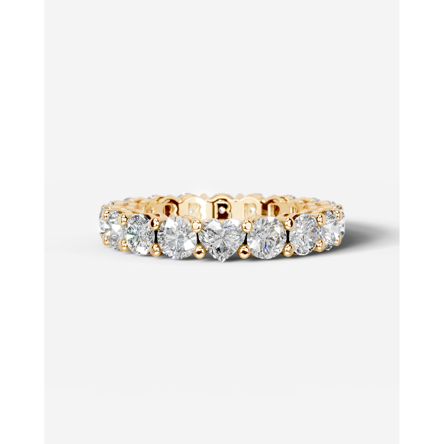 Anne Lab Grown Round Diamond Wedding Ring - Yellow Gold - 18K - 5ct