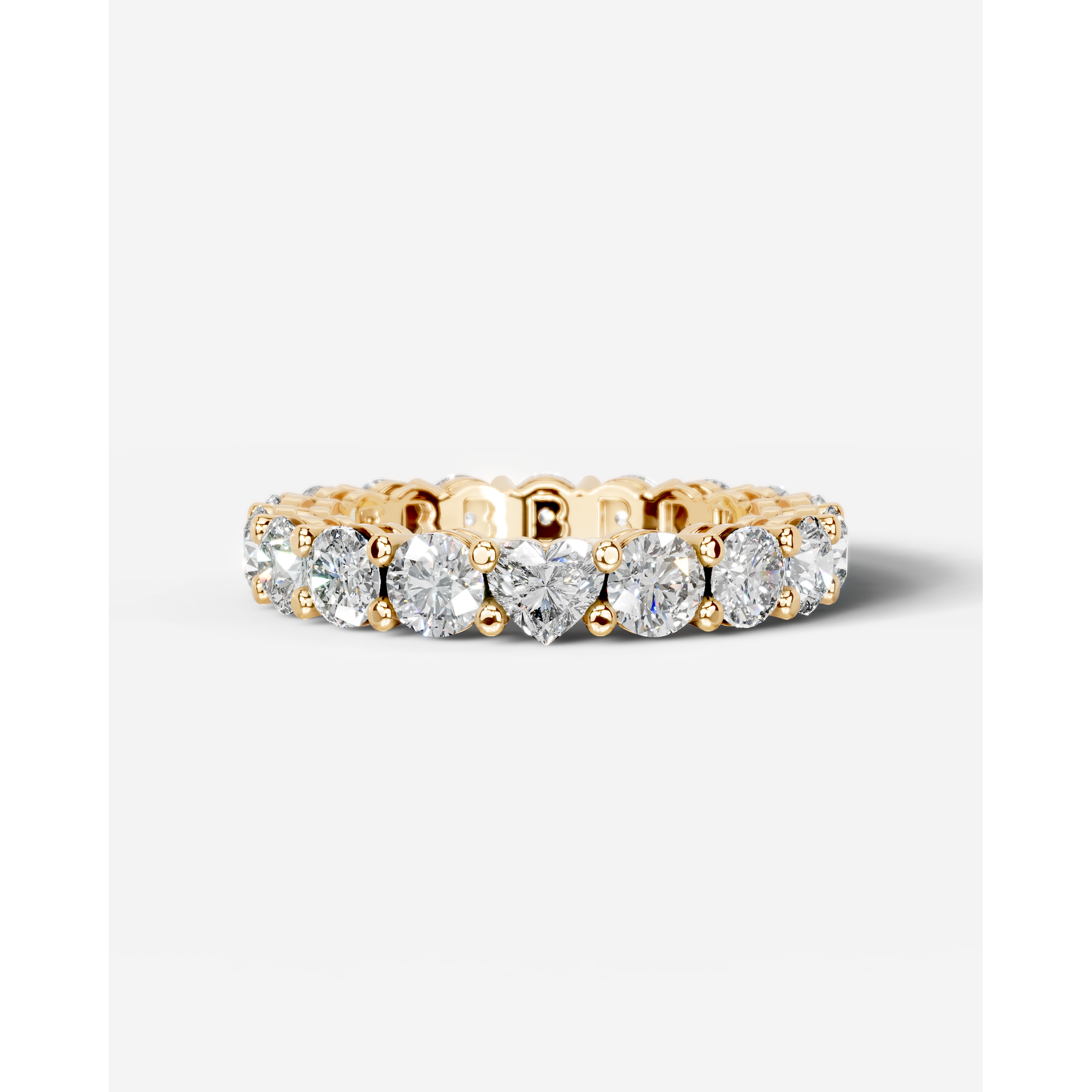Anne Lab Grown Round Diamond Wedding Ring - Yellow Gold - 18K - 5ct