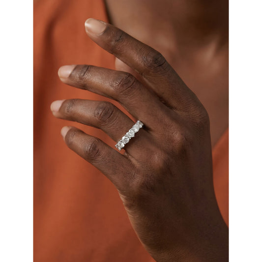 Anne Lab Grown Round Diamond Wedding Ring - Platinum