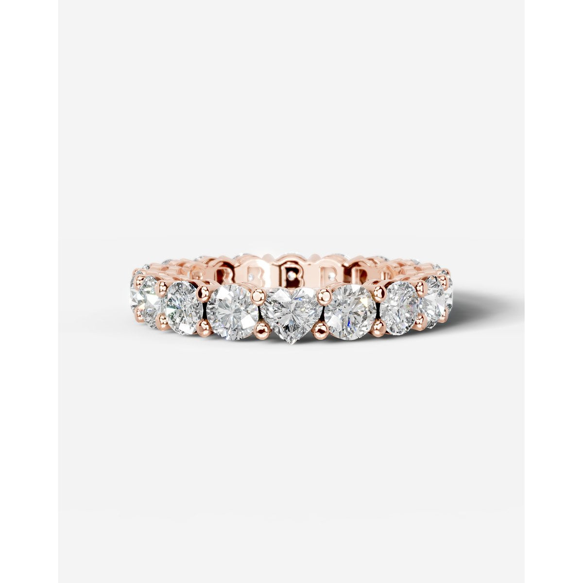 Anne Lab Grown Round Diamond Wedding Ring - Rose Gold