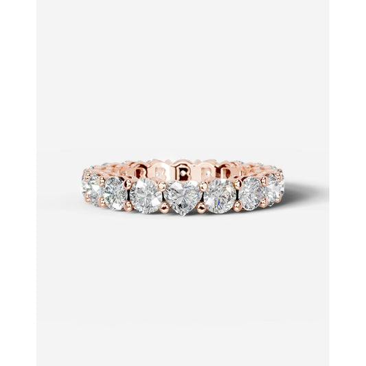 Anne Lab Grown Round Diamond Wedding Ring - Rose Gold