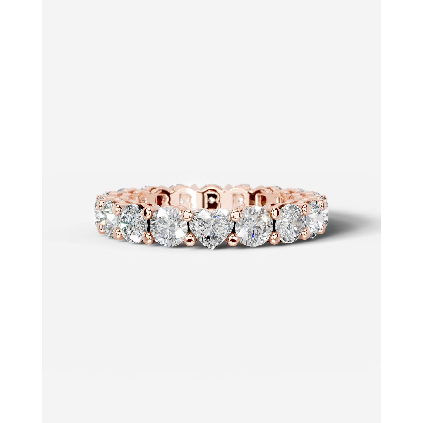 Anne Lab Grown Round Diamond Wedding Ring - Rose Gold - 18K - 5ct