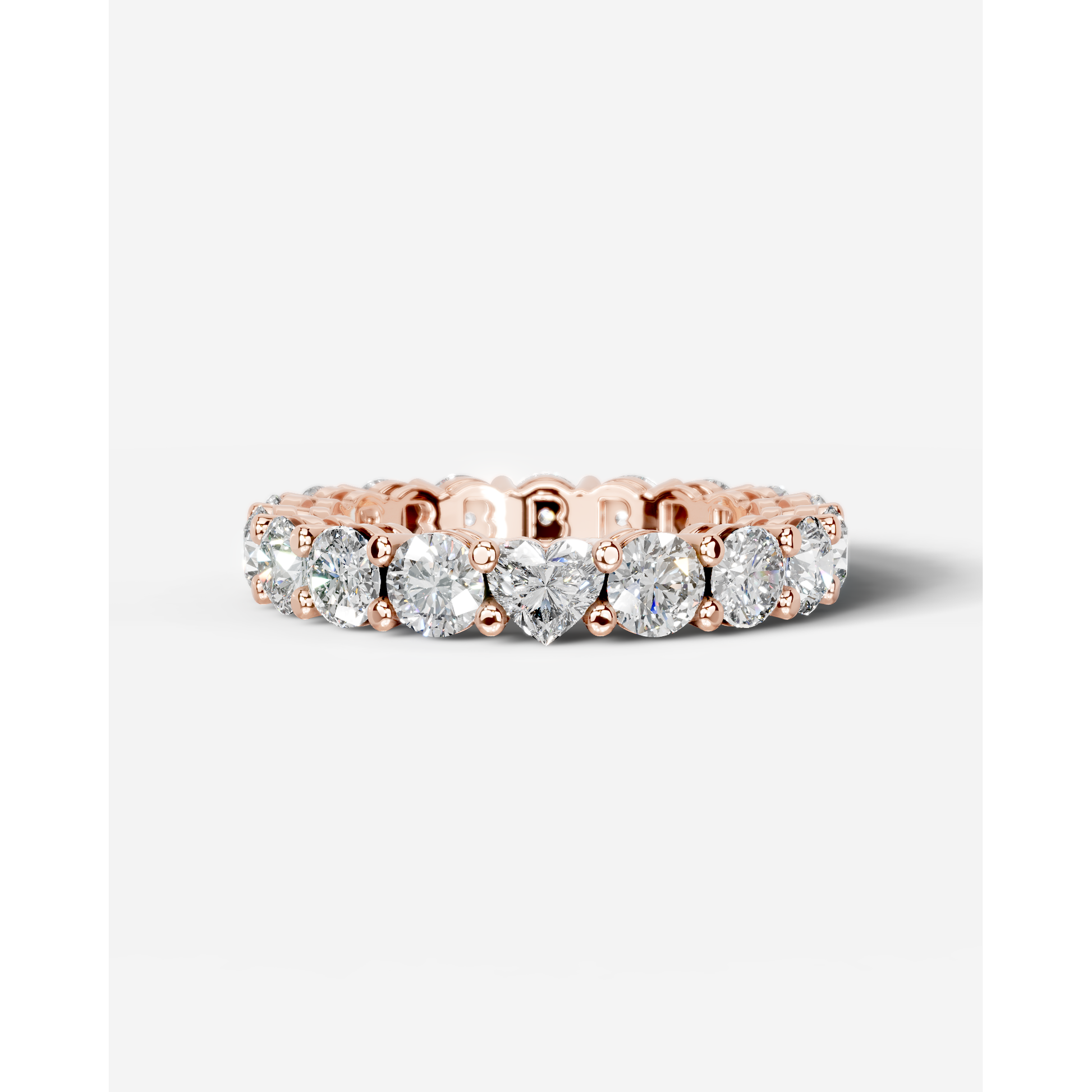 Anne Lab Grown Round Diamond Wedding Ring - Rose Gold - 18K - 5ct