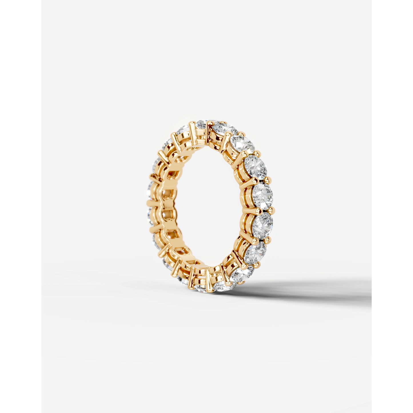 Anne Lab Grown Round Diamond Wedding Ring - Yellow Gold - 18K - 6ct
