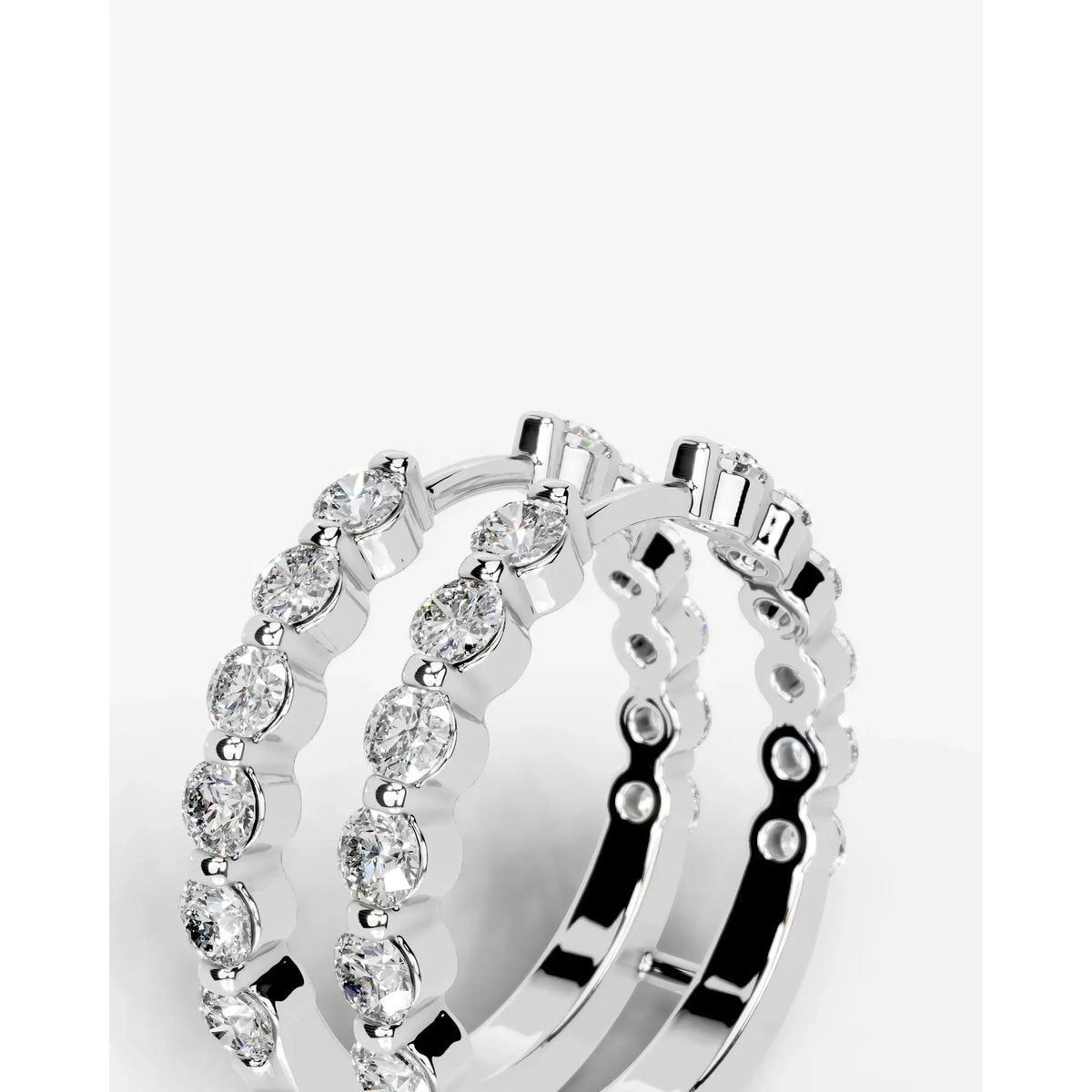 Ashley Lab Grown Round Diamond Wedding Ring - Platinum