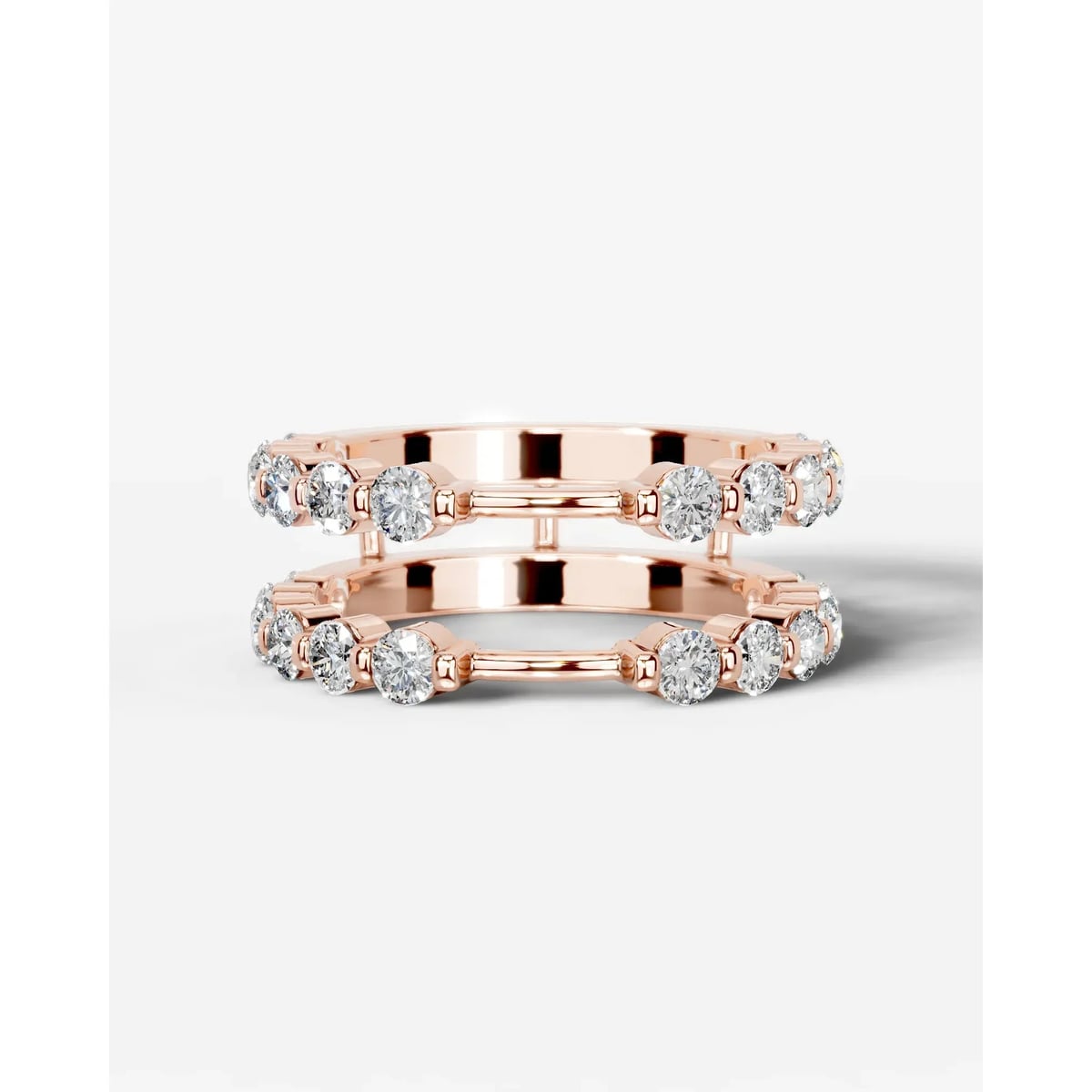 Ashley Lab Grown Round Diamond Wedding Ring - Rose Gold