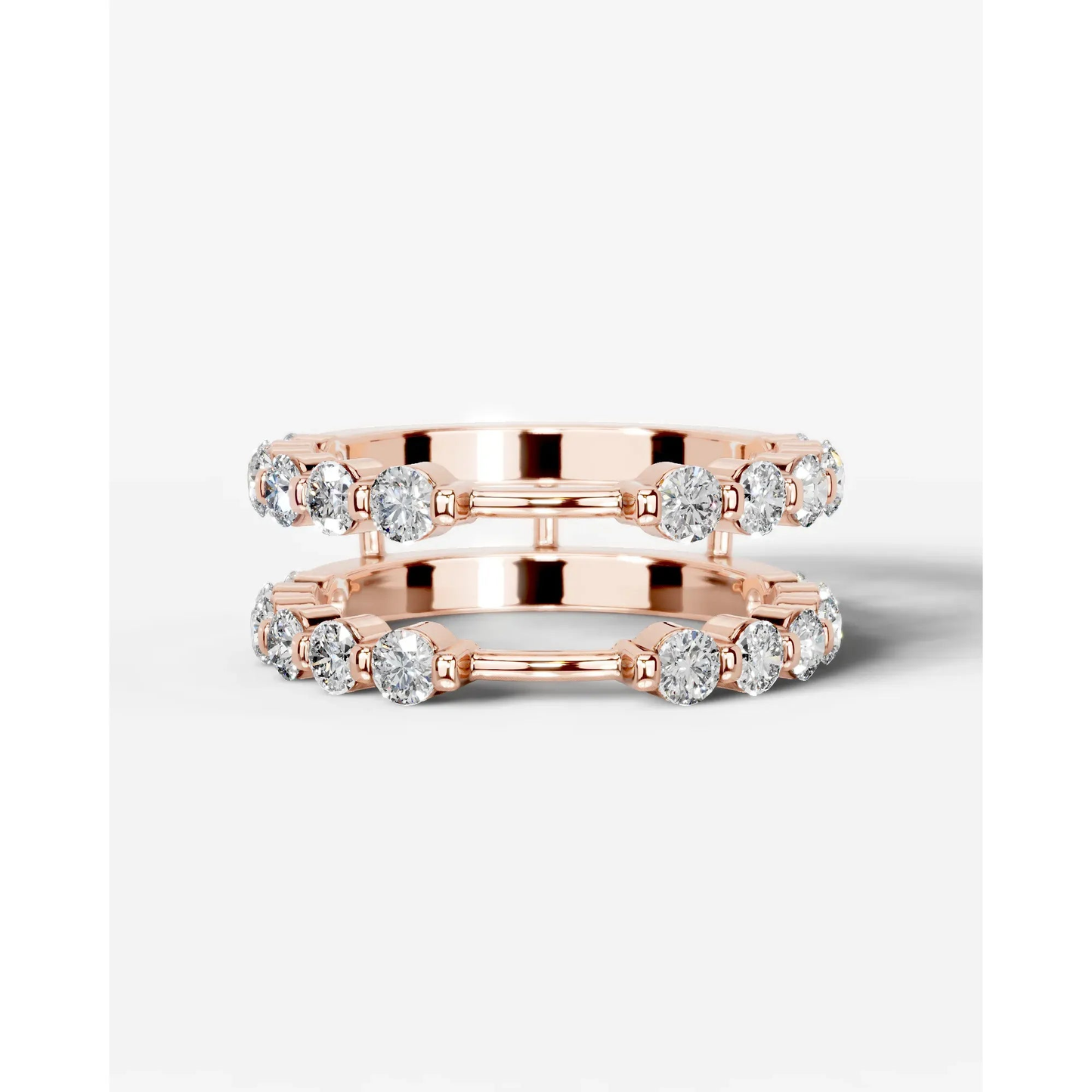 Ashley Lab Grown Round Diamond Wedding Ring - Rose Gold - 18K - 6ct