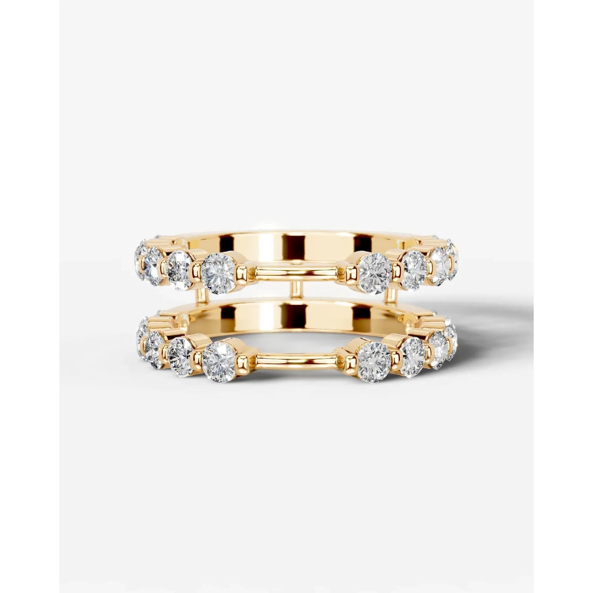 Ashley Lab Grown Round Diamond Wedding Ring - Yellow Gold