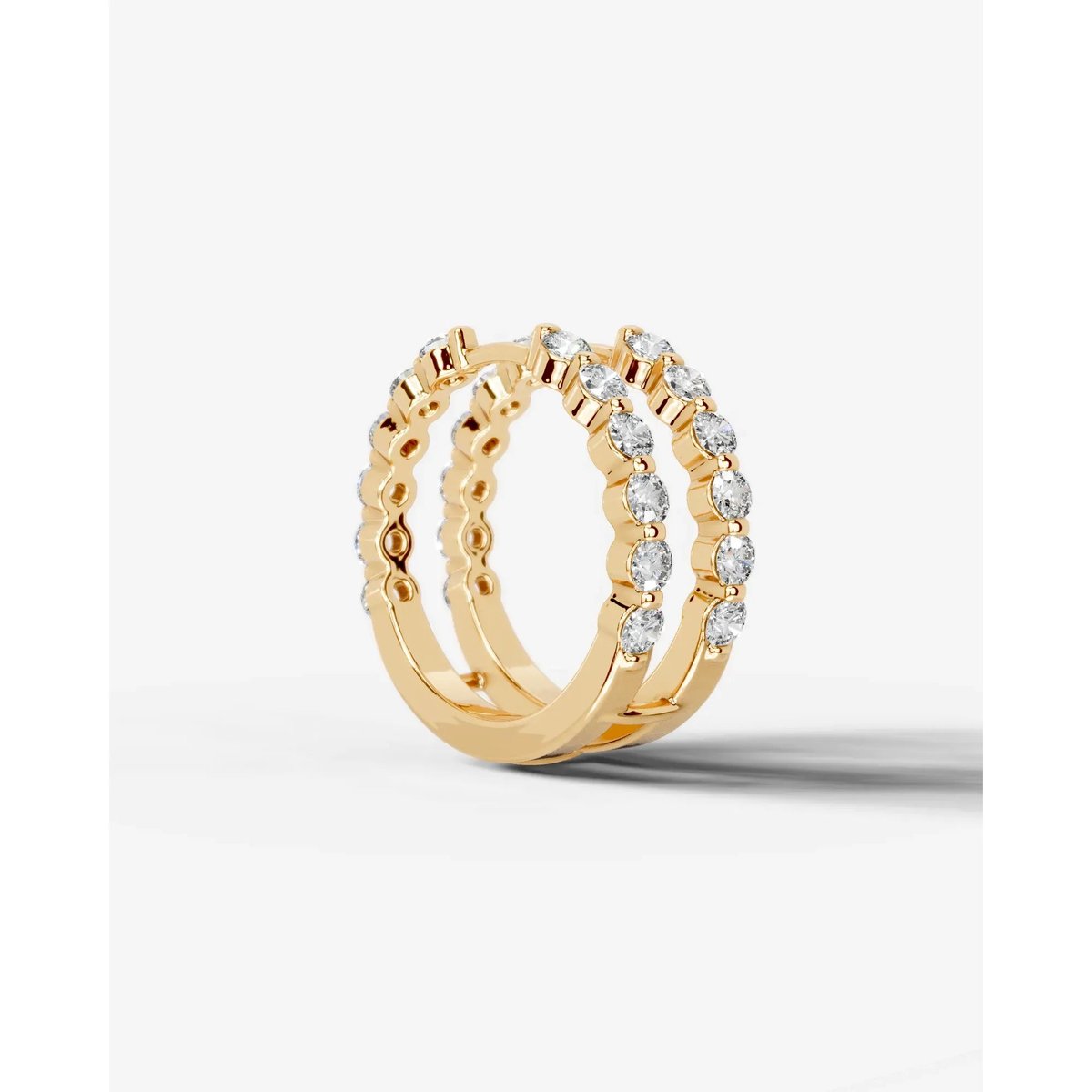 Ashley Lab Grown Round Diamond Wedding Ring - Yellow Gold