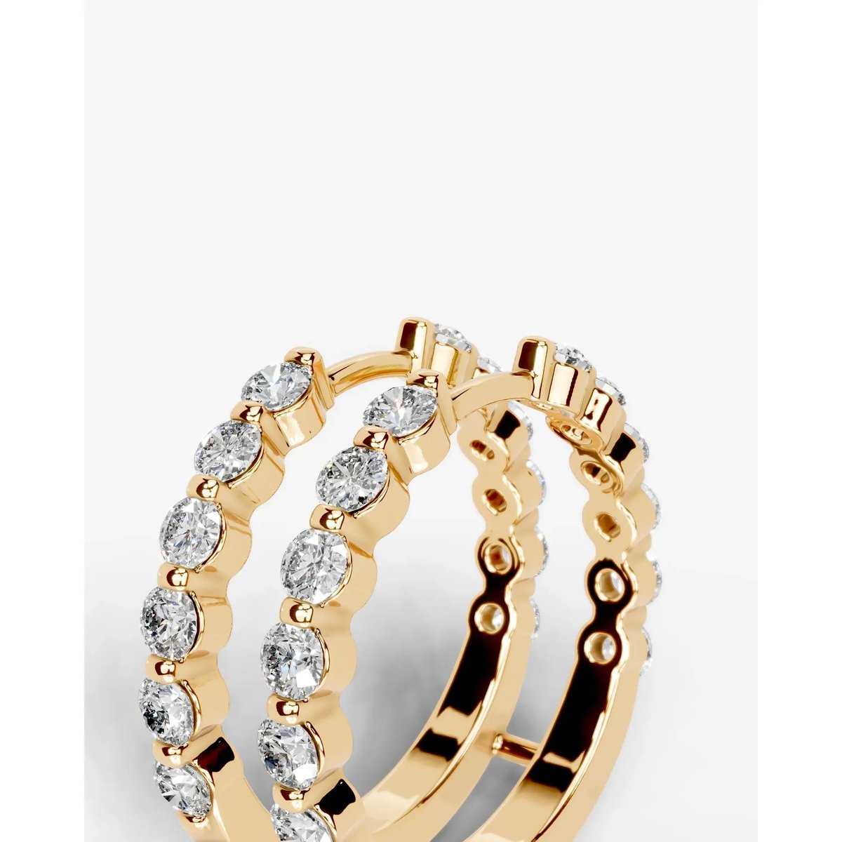 Ashley Lab Grown Round Diamond Wedding Ring - Yellow Gold