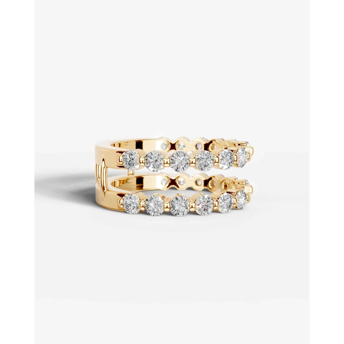 Ashley Lab Grown Round Diamond Wedding Ring - Yellow Gold