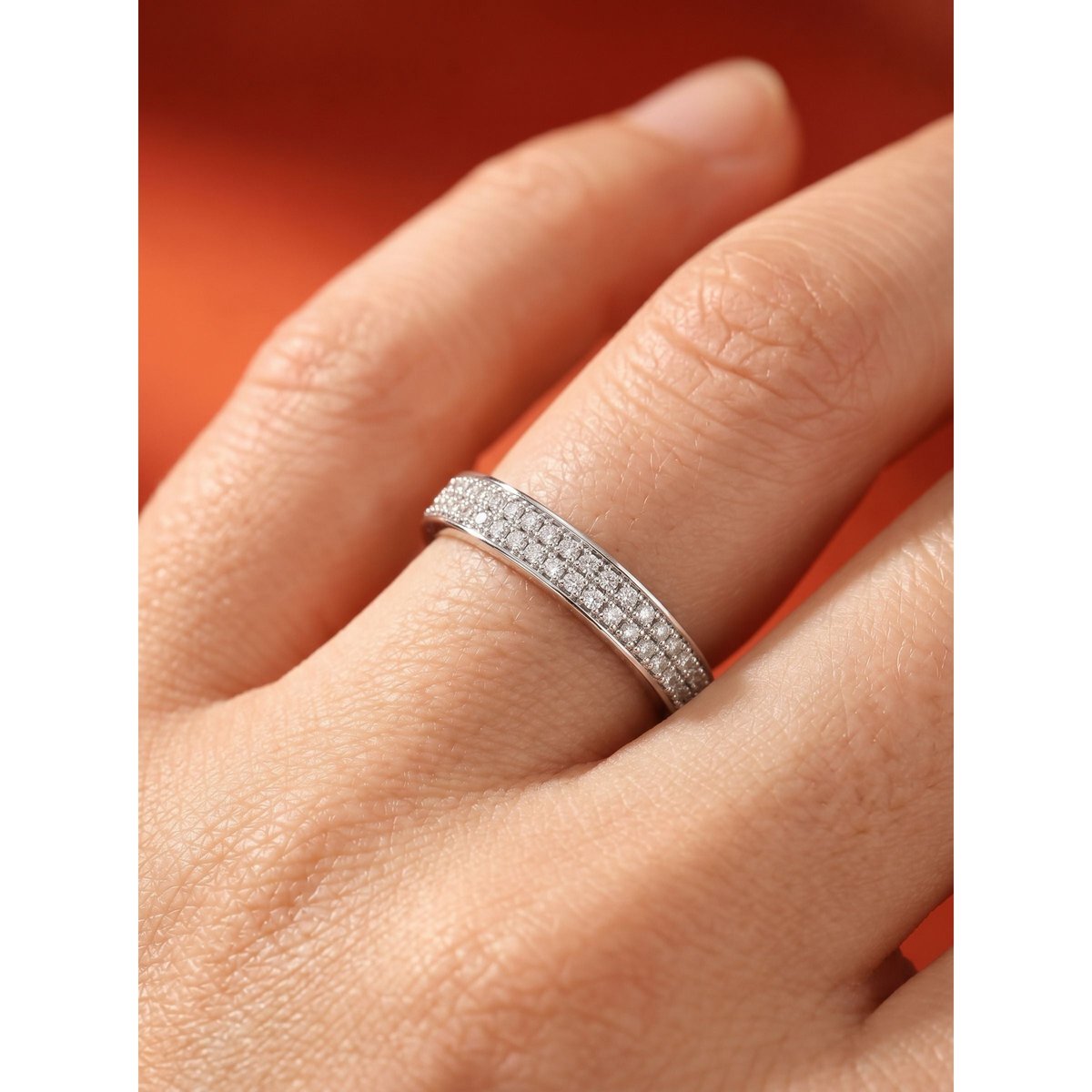 Audry Lab Grown Round Diamond Wedding Ring - Platinum