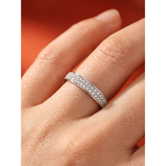 Audry Lab Grown Round Diamond Wedding Ring - White Gold - 18K - 5ct