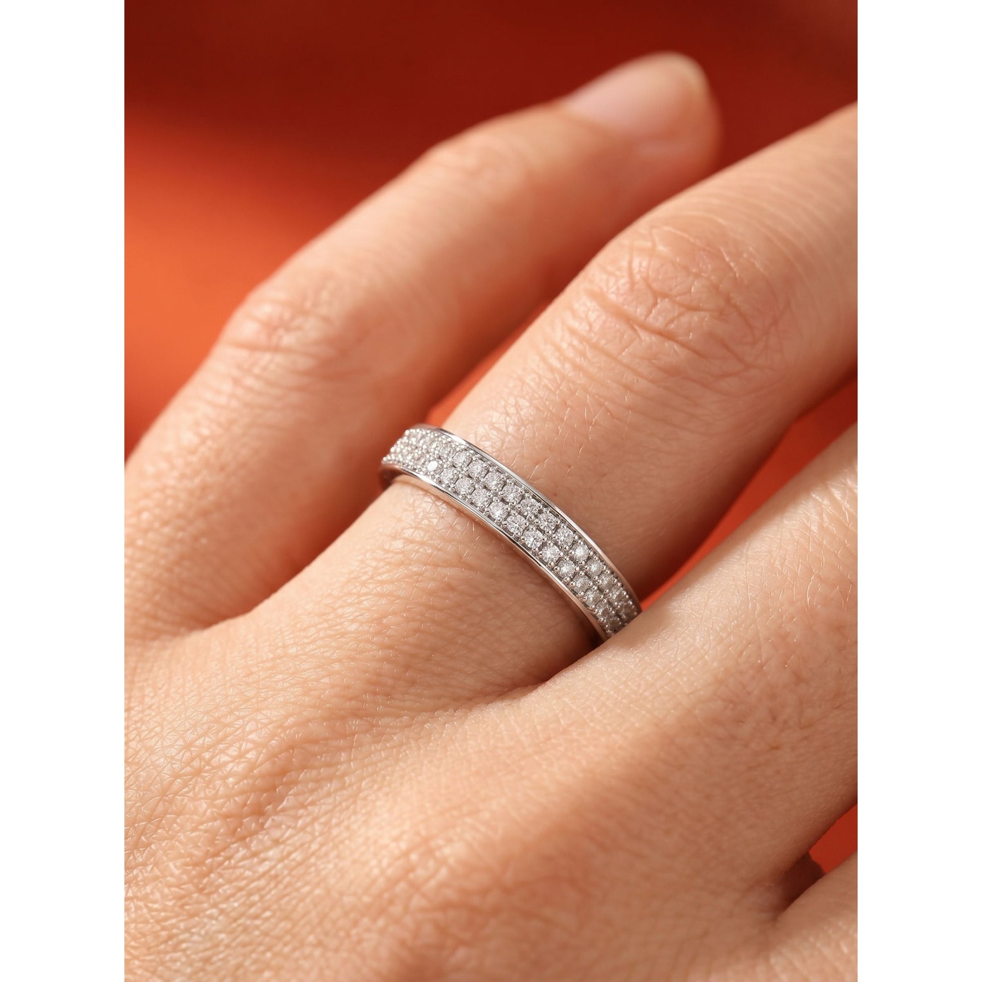 Audry Lab Grown Round Diamond Wedding Ring - Platinum - 3ct