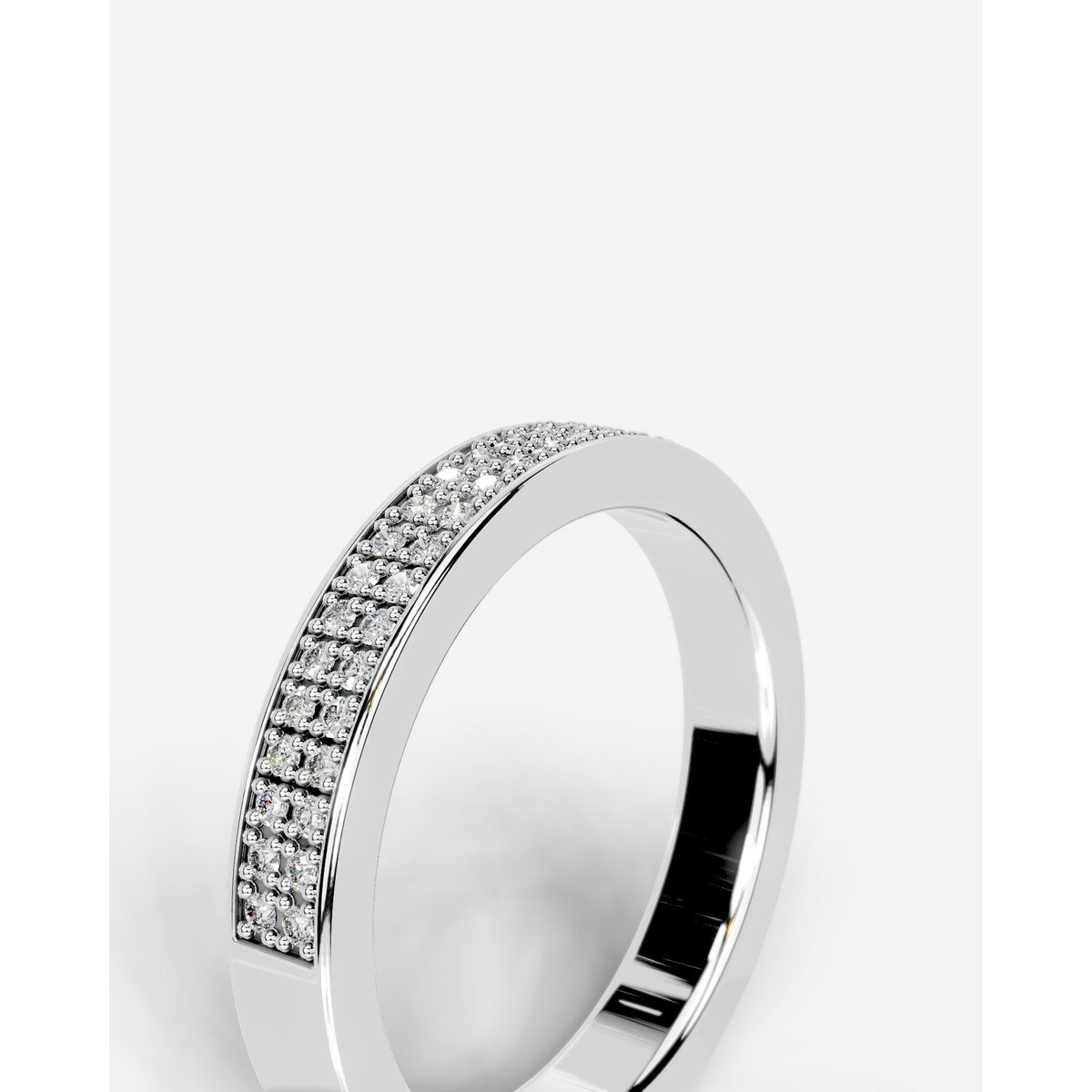 Audry Lab Grown Round Diamond Wedding Ring - Platinum