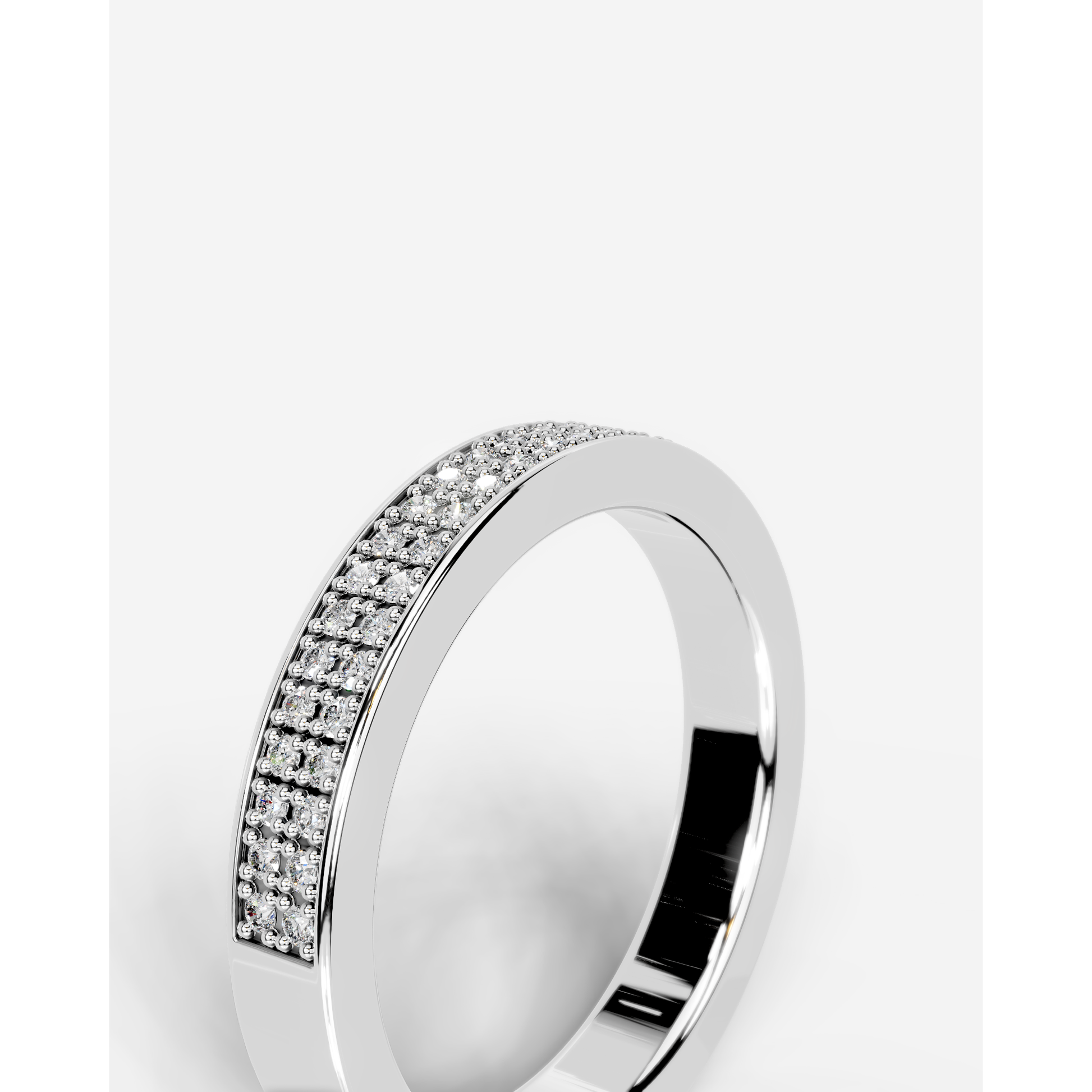 Audry Lab Grown Round Diamond Wedding Ring - White Gold - 18K - 2ct