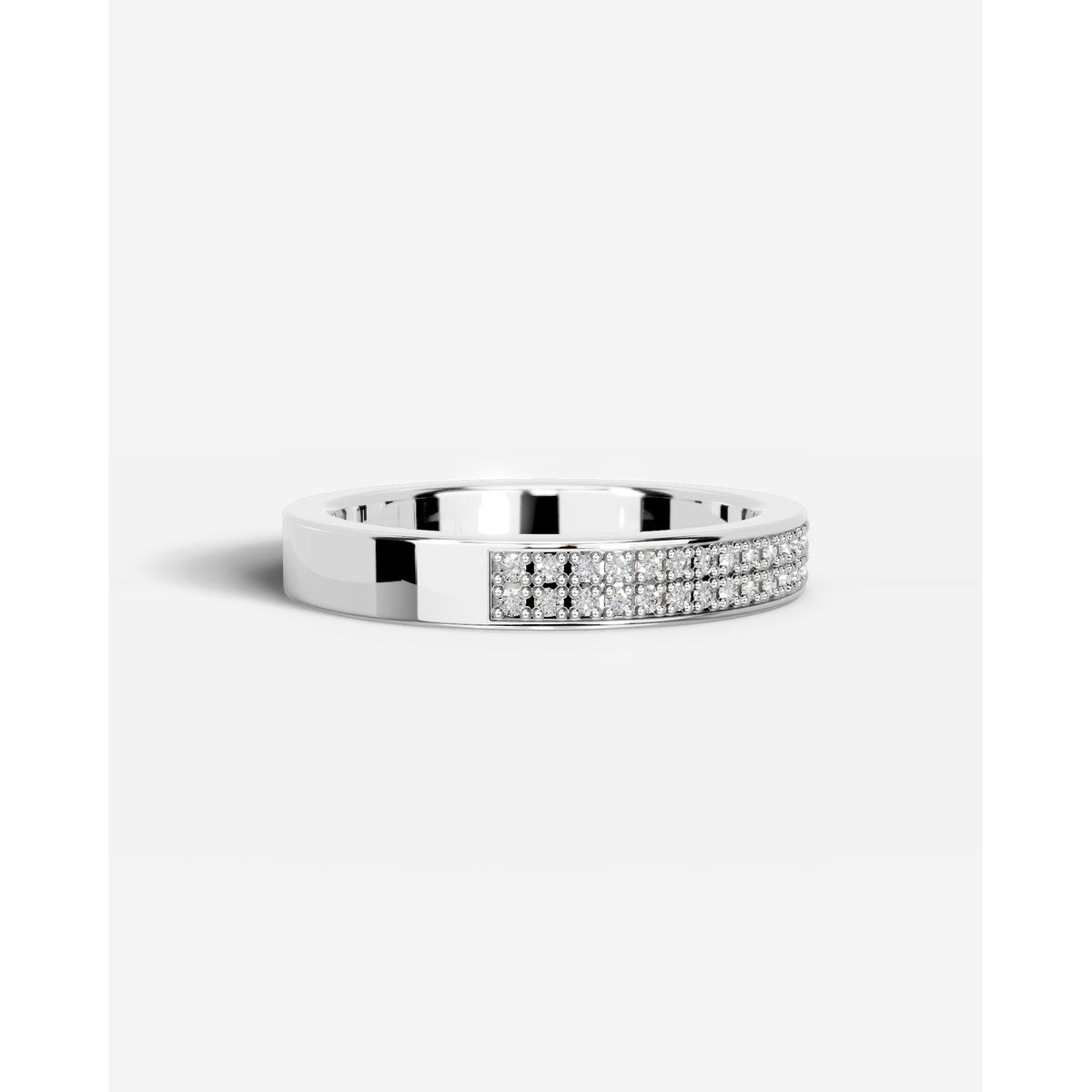 Audry Lab Grown Round Diamond Wedding Ring - Platinum