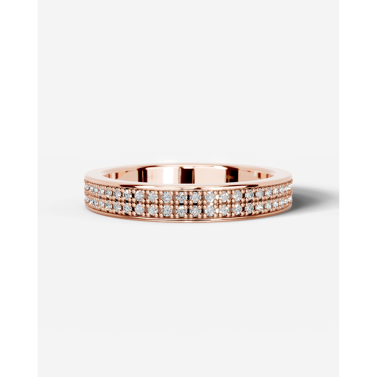 Audry Lab Grown Round Diamond Wedding Ring - Rose Gold - 18K - 6ct