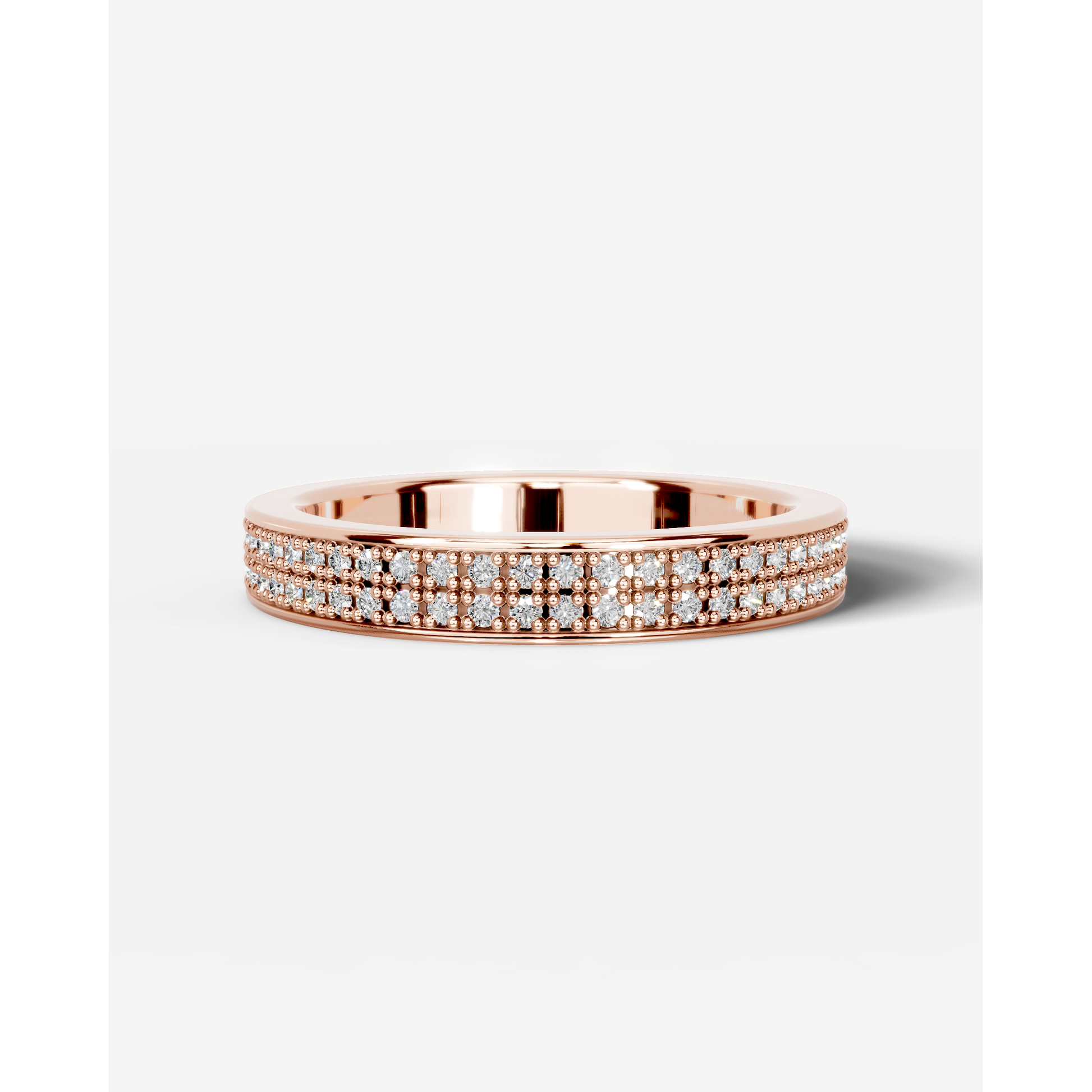 Audry Lab Grown Round Diamond Wedding Ring - Rose Gold - 18K - 6ct