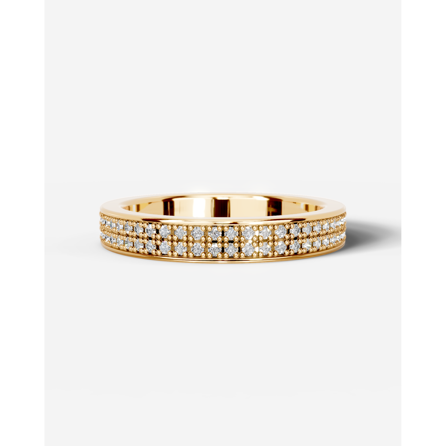 Audry Lab Grown Round Diamond Wedding Ring - Yellow Gold - 18K - 6ct