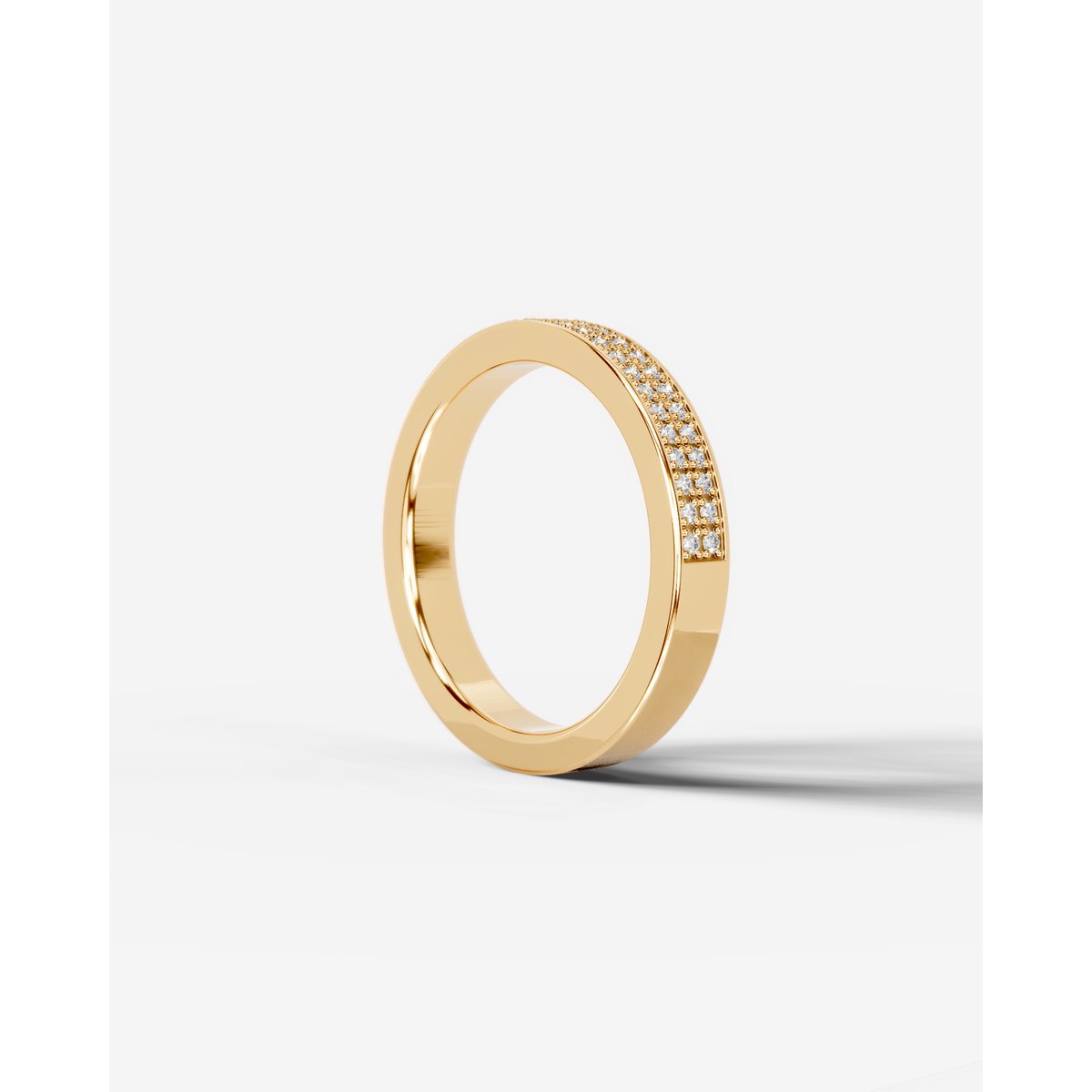 Audry Lab Grown Round Diamond Wedding Ring - Yellow Gold