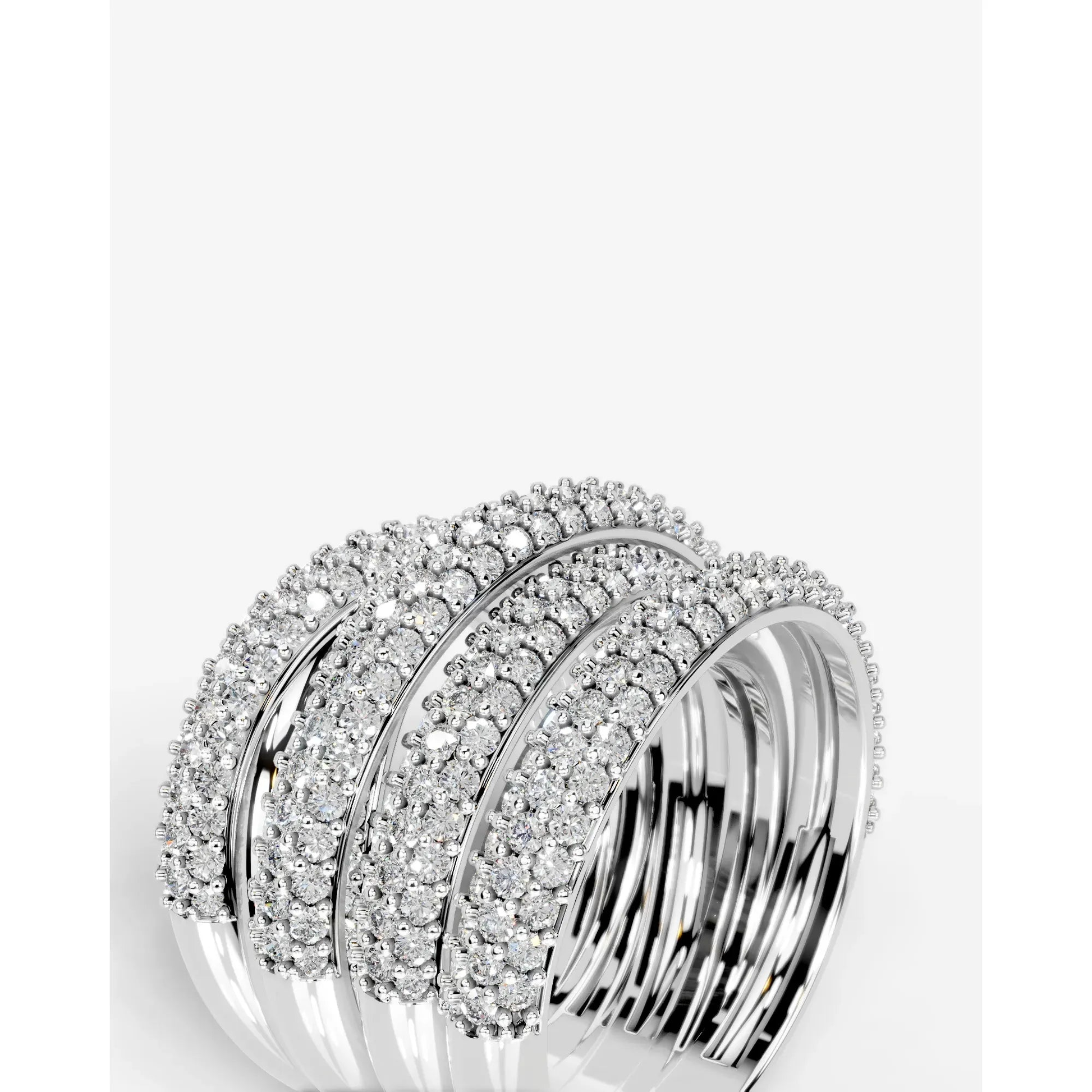 Aurora Lab Grown Round Diamond Wedding Ring - Platinum - 5ct