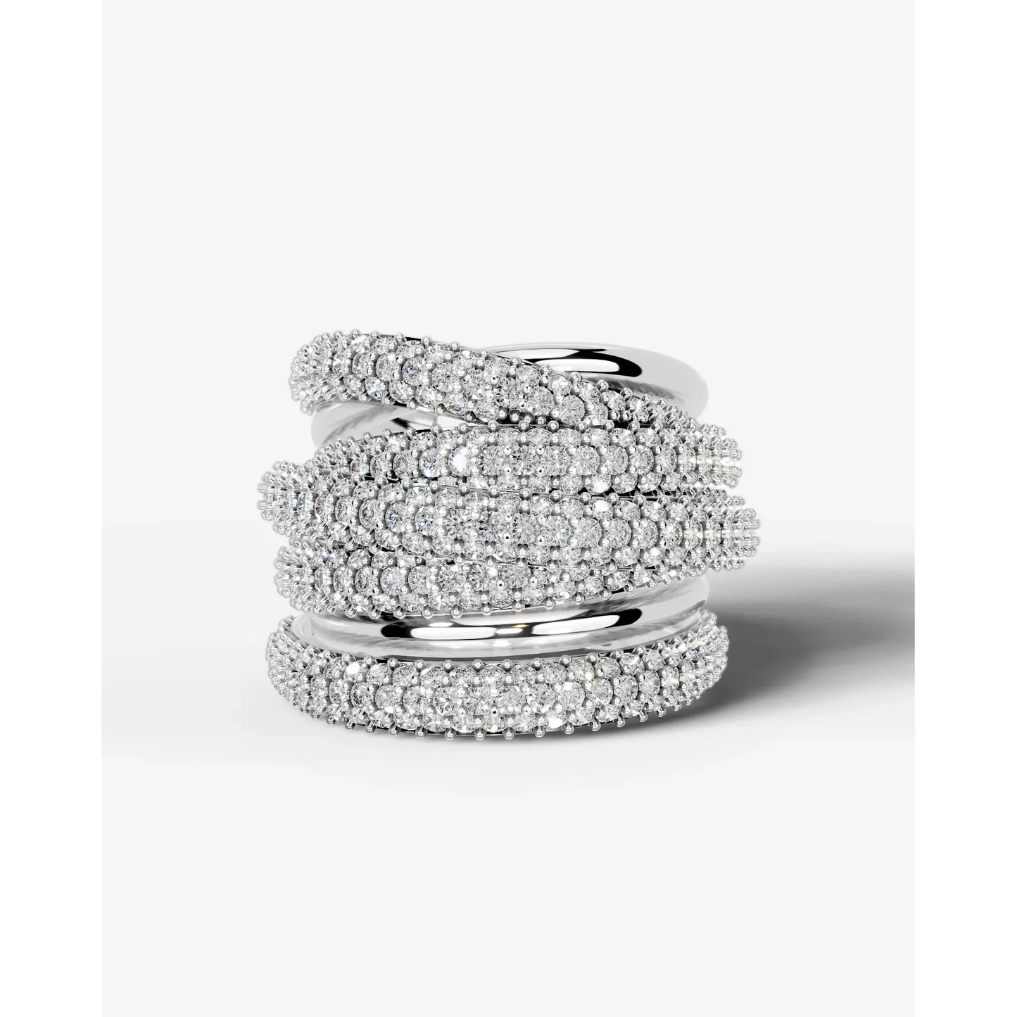 Aurora Lab Grown Round Diamond Wedding Ring - Platinum - 4ct